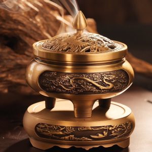 Lư đồng điêu khắc phong thuỷ cao cấp.