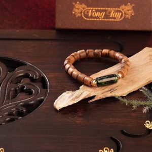 Vòng Trầm Hương Indo mix Lu Thống Cẩm thạch
