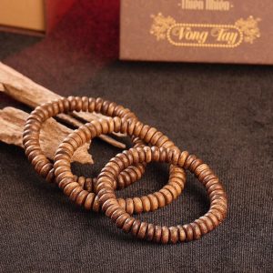 Vòng Trầm Hương Indo Thiết Kế Nút Đơn Giản Tinh Tế