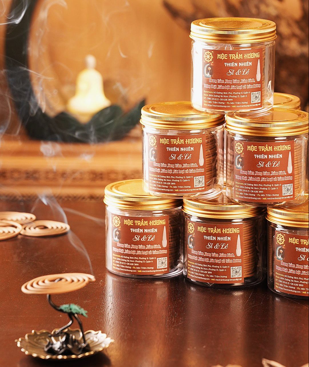 Nhang khoanh trầm hương 4h hộp 50 khoanh.